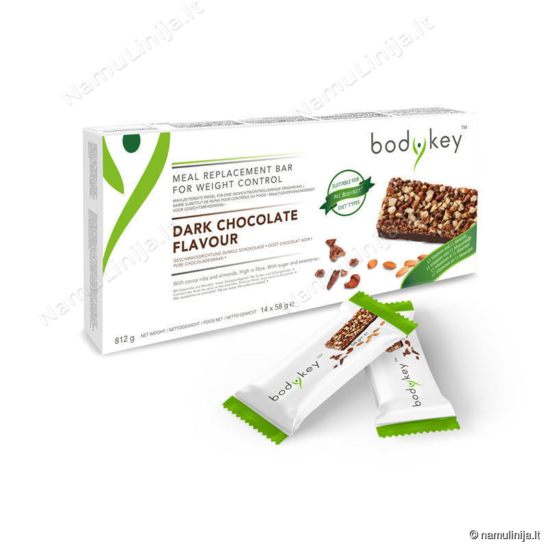 bodykey by NUTRILITE™ maisto pakaitalo batonėlis su juodu šokoladu (121056) bodykey by NUTRILITE™ maisto pakaitalo batonėlis su juodu šokoladu (121056)