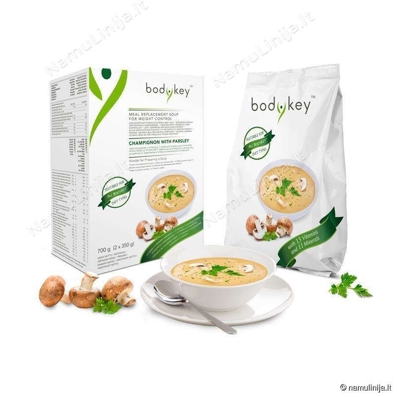 Sriuba su pievagrybiais ir petražolėmis, maisto pakaitalas bodykey by NUTRILITE™ (122164) Sriuba su pievagrybiais ir petražolėmis, maisto pakaitalas bodykey by NUTRILITE™ (122164)